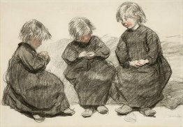 Three Seated Girls