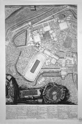 Plan of the existing factories in the Villa Adriana, with a dedi