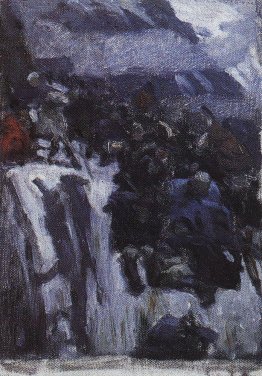 Russian Troops under Suvorov Crossing the Alps (study)