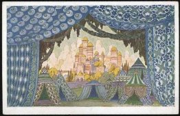 Castle of Naina. Sketches of scenery for Mikhail Glinka's "Rusla