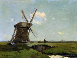 Mill in landscape