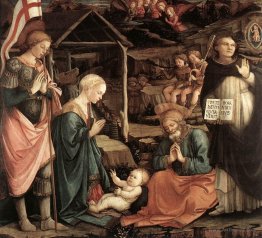 Adoration Of The Child With Saints