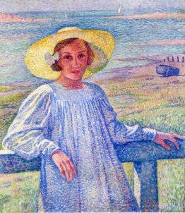 Elisaeth van Rysselberghe in a Straw Hat