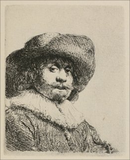 A Portrait of a Man with a Broad Brimmed Hat and a Ruff