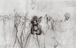 Sketch of the Illustrations to Gogol's 'Nevsky Prospect'