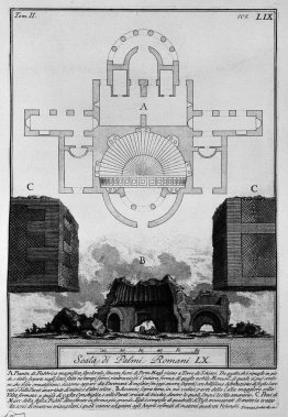 The Roman antiquities, t. 2, Plate LIX. Plan and elevation of fa