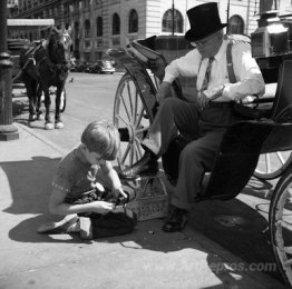 New York (Boy Shining Shoes), July 1952