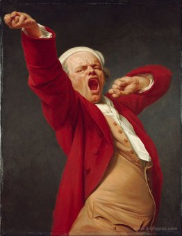 Self-portrait, yawning