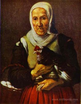 Old Woman with a Hen