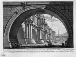 Bridge with magnificent balconies and arches erected by a Roman