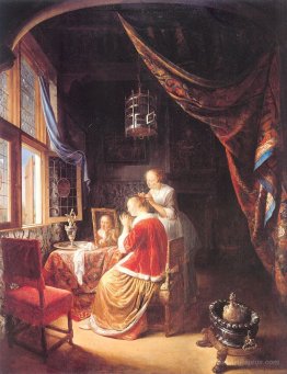 The Lady at Her Dressing Table