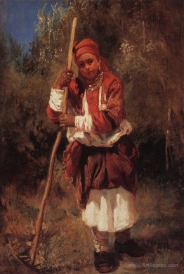 Woman with Rake