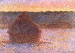 Haystacks at Sunset, Frosty Weather