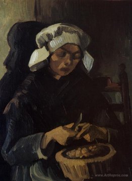 Peasant Woman Peeling Potatoes