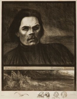 Maxim Gorky half-length, facing