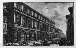 View of Via del Corso, the Palace of the Academy founded by Loui