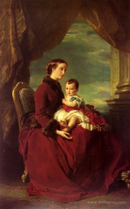 The Empress Eugenie Holding Louis Napoleon, the Prince Imperial,