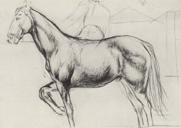 Sketch for the painting Bathing the Red Horse 