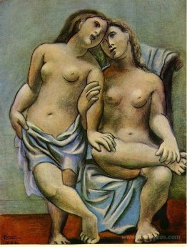 Two nude women