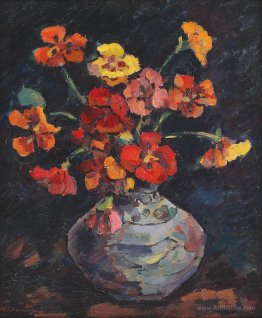 Vase with Petunias