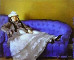 Madame Manet on a Blue Sofa