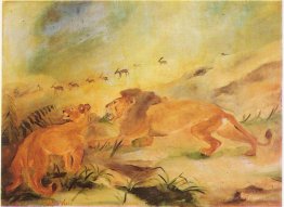 Lion with lioness