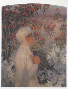 Young Woman with Flowers