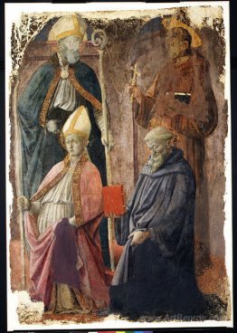 Saints Augustin and Francis, a Bishop Saint, and Saint Benedict