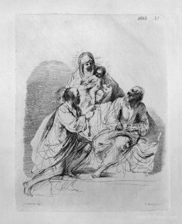 The Blessed Virgin with Saints Peter and Paul, by Guercino