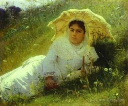 Woman with an Umbrella (In the Grass, Midday)