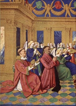 Etienne Chevalier (1410-74) and his Patron Paying Homage to the