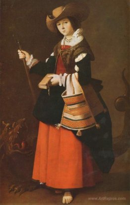 Saint Margaret, dressed as a shepherdess