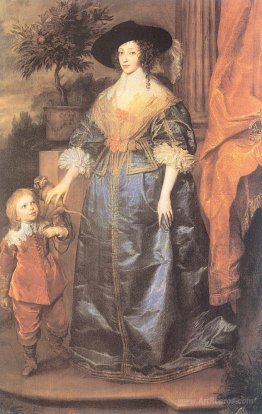 Queen Henrietta Maria and her dwarf Sir Jeffrey Hudson