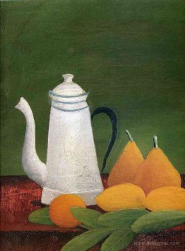 Still life with teapot and fruit