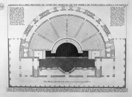 Ground plan of the first precinzione the theater, the `orchestra