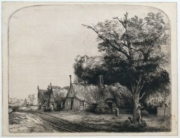 Landscape with Three Huts