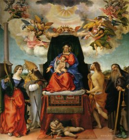 Enthroned Madonna with Angels and Saints, St. Catherine of Alexa