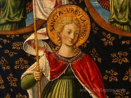 Saint Ursula with Angels and Donor (detail)