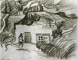 Houses among Trees with a Figure