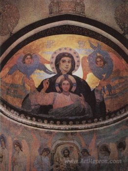 A fresco by M. Nesterov from Akhali Zarzma monastery, Abastumani