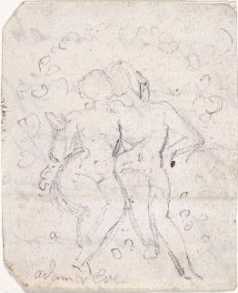 Sketch for Satan Watching the Endearments of Adam and Eve