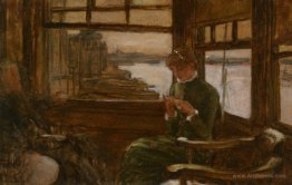 Study of Cathlene Newton in a Thames Tavern