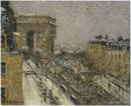 Arc de Triomphe in the Snow