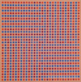 Vibration of red-blue adjacents, purple background