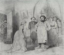 The arrival of a governess in a merchant's house