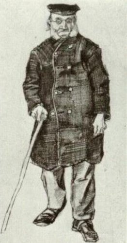 Orphan Man with Cap and Stick