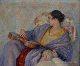 Woman Playing the Guitar