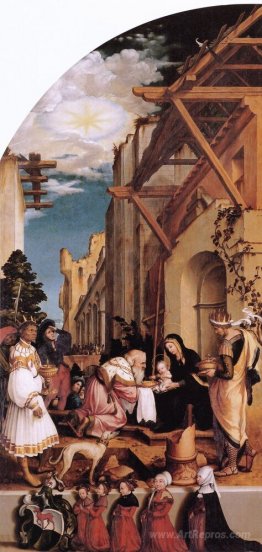 Oberried Altarpiece, left interior wing - The Adoration of the M