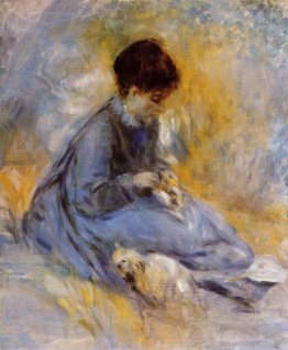 Young Woman with a Dog