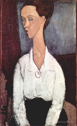 Portrait of Lunia Czechowska in white blouse